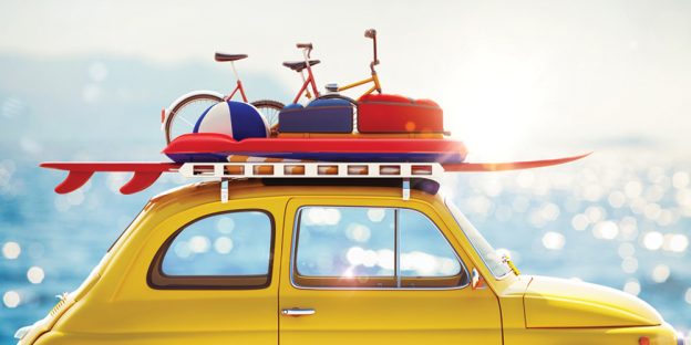 Üzerinde tatil, yeni bir araba